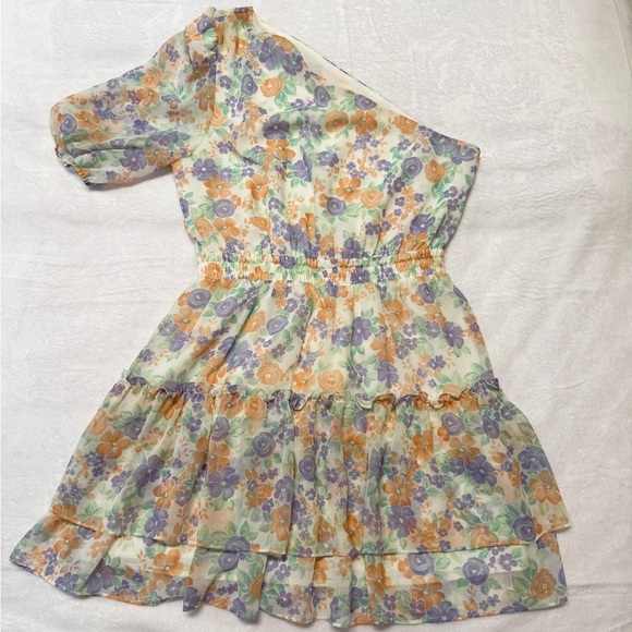 Floral One-Shoulder Dress size Small - Picture 1 of 3